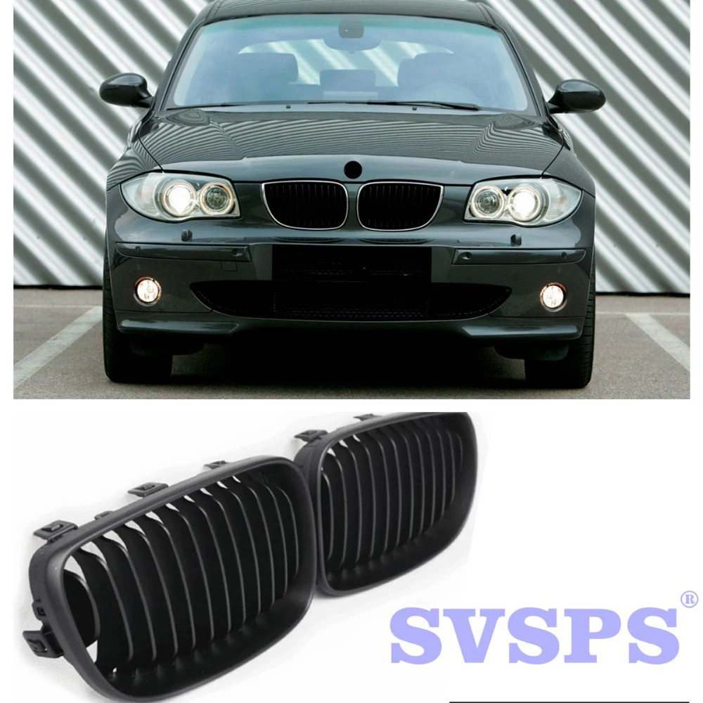 High Quality Tuning Front Middle Grille ABS Single Slat Style Two Color Options For BMW 1-series E82 E87 E88 2008-2011 Year | Автомобили и