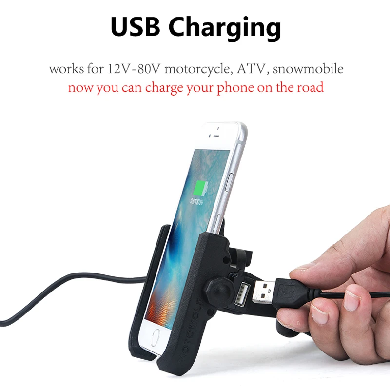 Мотоцикл мобильный телефон usb зарядка держатель подставка металлический алюминиевый сплав мотоцикл скутер мото зеркало заднего вида держатель телефона