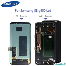 Горящая Тень для samsung S8 S8 Plus G950 G950F G950u G955 G955F G955U ЖК-дисплей с рамкой, кодирующий преобразователь сенсорного экрана в сборе