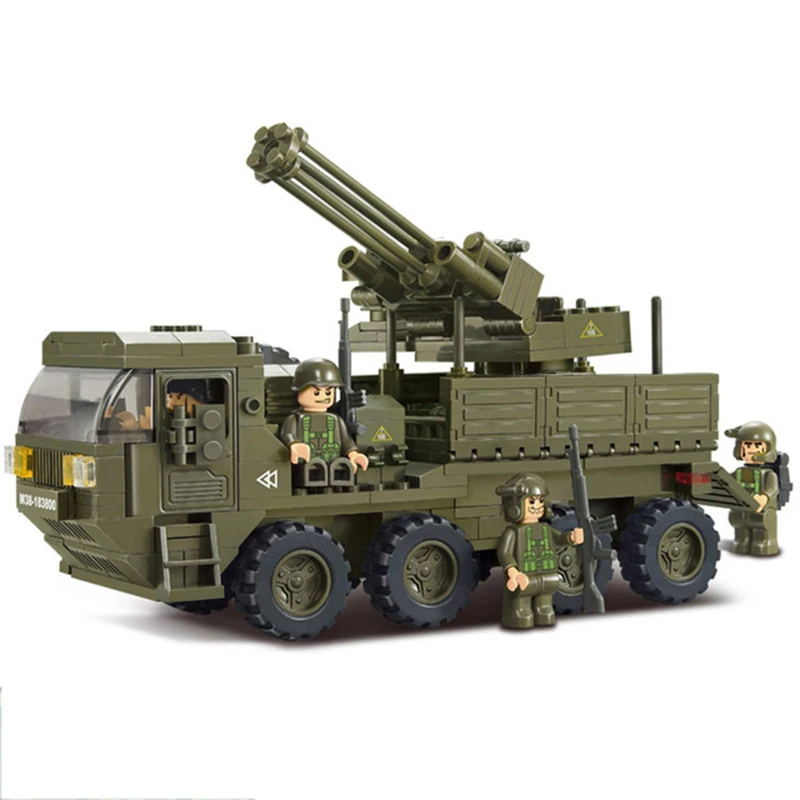 

Model building kit compatible with Legoingly military Transport Vehicle 3D block Educational model building toys hobbies 0302