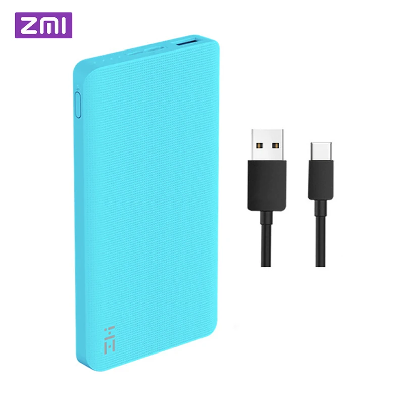 Blue add Type C ZMI 10000 мАч Внешний аккумулятор 10000 мАч Внешний аккумулятор Портативная зарядка type-C-way Быстрая зарядка 2,0 для iPhone - Цвет: Blue add Type C