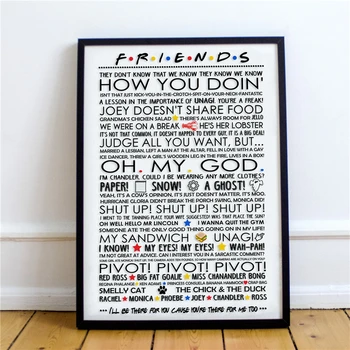 

HD Prints Canvas Wall Artwork Friends Quotes Central Perk Painting Modular Pictures Home Decoration Poster Living Room Framework