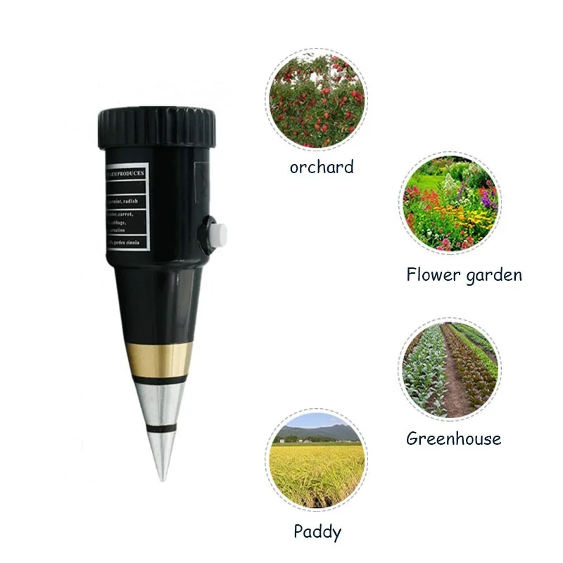 Digital Soil Acidometer PH Meter Tester Tanah Tester Hygrometer Moisture Sensor Instrument 3~8 pH for Garden Plants SDT-60