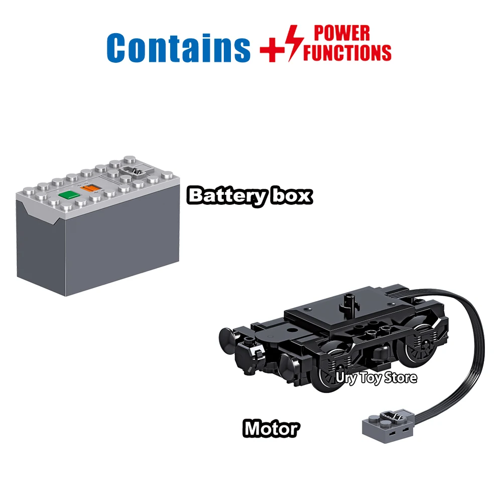 Qunlong 0313 Technic серия поезд батарея электродвигатель мини фигурки развивающие строительные блоки игрушки для детей