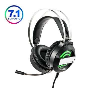 

7.1 Gaming Headset Headphones with Microphone for PC Computer for Xbox One Professional Gamer Surround Sound RGB Light