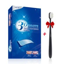 7/14 pairs 3d 화이트 젤 치아 화이트닝 스트립 얼룩 제거 구강 위생 관리 스트립 치과 표백 도구 치아 미백(China)