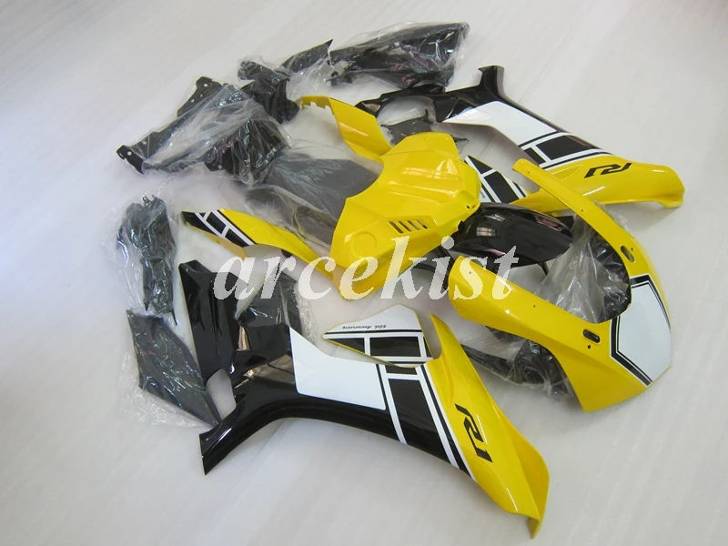 4 подарки(литьевая форма) ABS Полный обтекатели комплект подходит для YZF-R1 15 16 17 18 r1 желтый черный