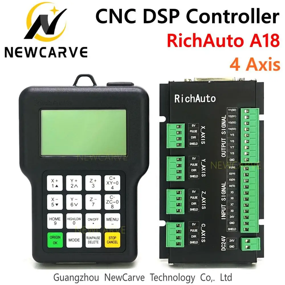 

RichAuto DSP A18 4 Axis CNC Controller A18s A18e USB Linkage Motion Control System Manual For CNC Router NEWCARVE
