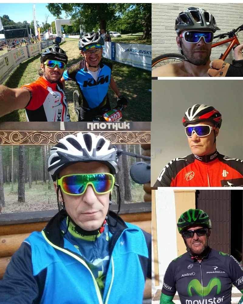 Cycling Sunglasses Polarized Cycling Glasses Bike Riding Protection Driving Fishing Outdoor UV 400 3 Lens