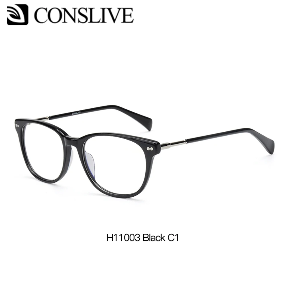 Оптические очки, оправа для женщин и мужчин, близорукость, многофокальный астигматизм, очки по рецепту, очки H11003 - Цвет оправы: C1
