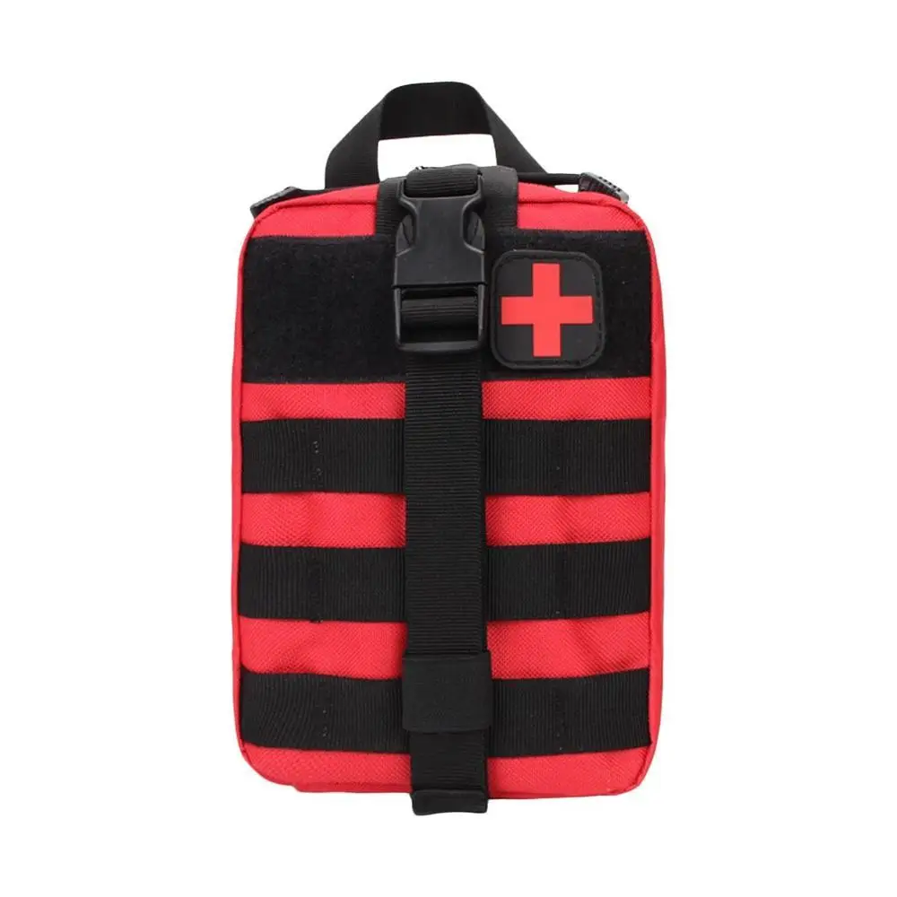 OUTDA тактический мешок Первой Помощи Коробка для медицинских предназначений Молл ЕМТ аварийный мешок выживания Открытый медицинский ящик большой размер SOS сумка/пакет - Цвет: RED