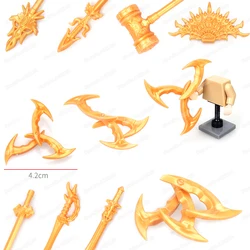 Jeu de construction d'armes de niveau dieu pour enfant, fléchettes en or, figurines de maître Moc, compétences d'âme, modèle découpé, cadeau de noël, jouet pour garçon 