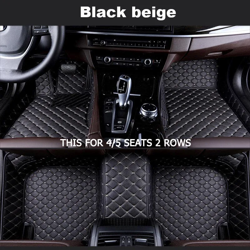 5 seats 2 rows Пользовательские автомобильные коврики для Volkswagen все модели vw Passat Polo golf TIGUAN JETTA Touran Touareg EOS автостайлинг авто коврики - Название цвета: 5 seats 2 rows