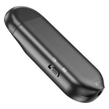 

2 in 1 USB Bluetooth 5.0 Adapter Stereo Audio Receiver Transmitter Integrated Machine Adapter Hand-free Call For TV PC