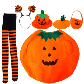 

1 Set Halloween Pumpkin Suit Pumpkin Hat Halloween Party Dress Up Props