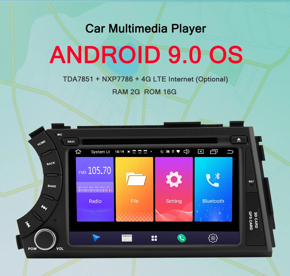 Discount AUTOTOP Android 9.0 Car DVD Player for Ssangyong Kyron Actyon 2005-2015 Radio RDS GPS Navigation Bluetooth 4G Wifi with DVD 0