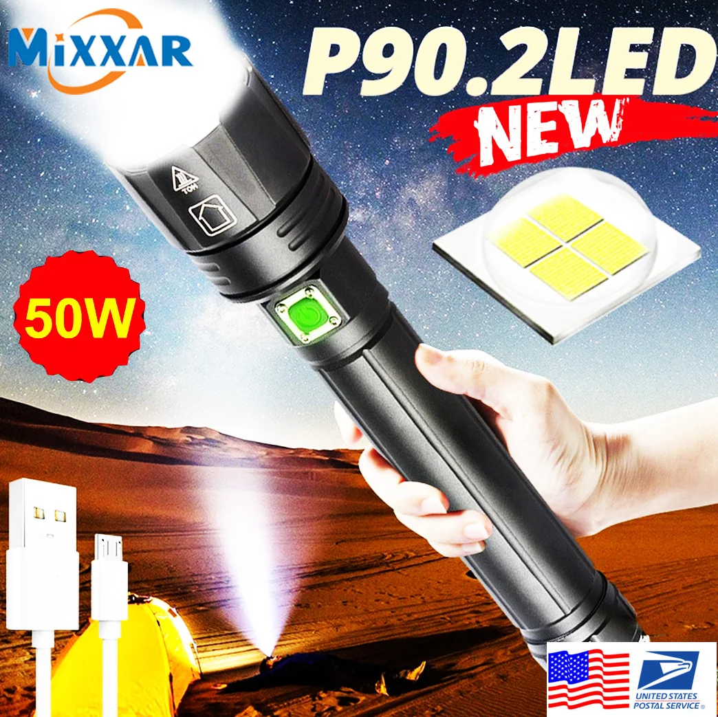 

ZK20 Dropshipping XHP90.2 LED Flashlight 2020 EDC 26650 USB Rechargeable XHP70 Tactical Light 18650 Zoom Camp Waterproof Torch