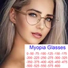 Feminino Anti Blue Light Glasses Women Cat's Eye Optical Myopia Nearsighted Glasses Computer Eyewear Minus -2 -3 Diopter Glasses 1