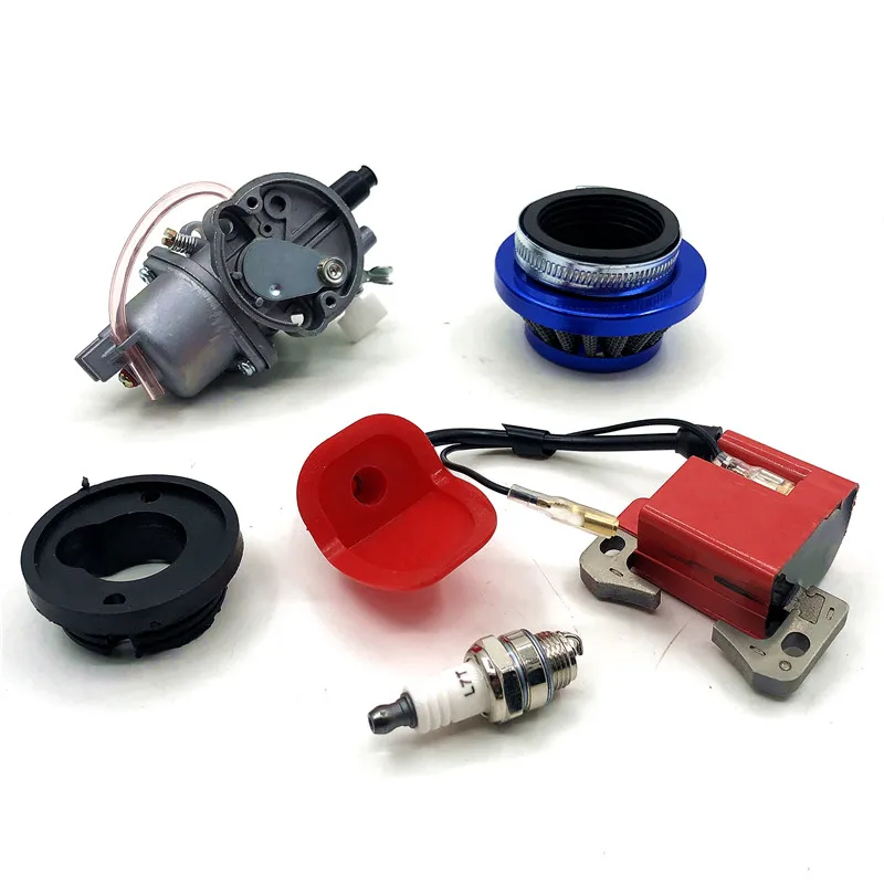 Карманный велосипед 47cc 49cc двигатель carb Карбюратор с воздушным фильтром Pod 2 тактный для мини квадроцикла ATV Dirt Bike MiniMoto Go Kart Buggy - Цвет: Blue C