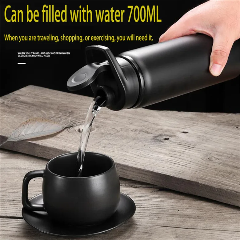 Stainless steel travel bottle sports water cup straight drink bicycle kettle outdoor sports pot #3S10 (2)