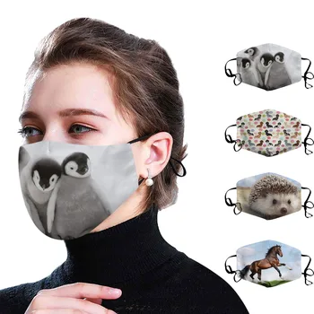 

Mascarilla Cartton Print Adult Face Mask Fashion Mouth Mask Windproof Foggy Haze Protective Mask Mouth Caps Washable