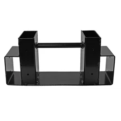 Estante de almacenamiento de leña, Kit de soporte con tornillos para chimenea, soporte de almacenamiento de madera ajustable para interior/exterior, negro TB, oferta