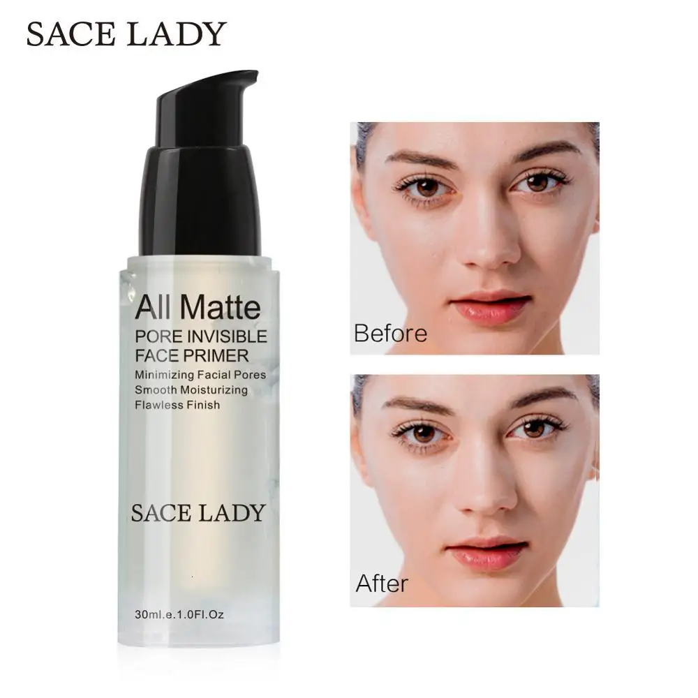 SACE LADY праймер для лица база управления маслом натуральная основа Макияж матовая пор увлажняющий бренд Профессиональная Косметика