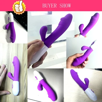 G Spot Dildo Rabbit Vibrator for Women Dual Vibration Silicone Waterproof Female Vagina Clitoris Massager Sex Toys For Women 6