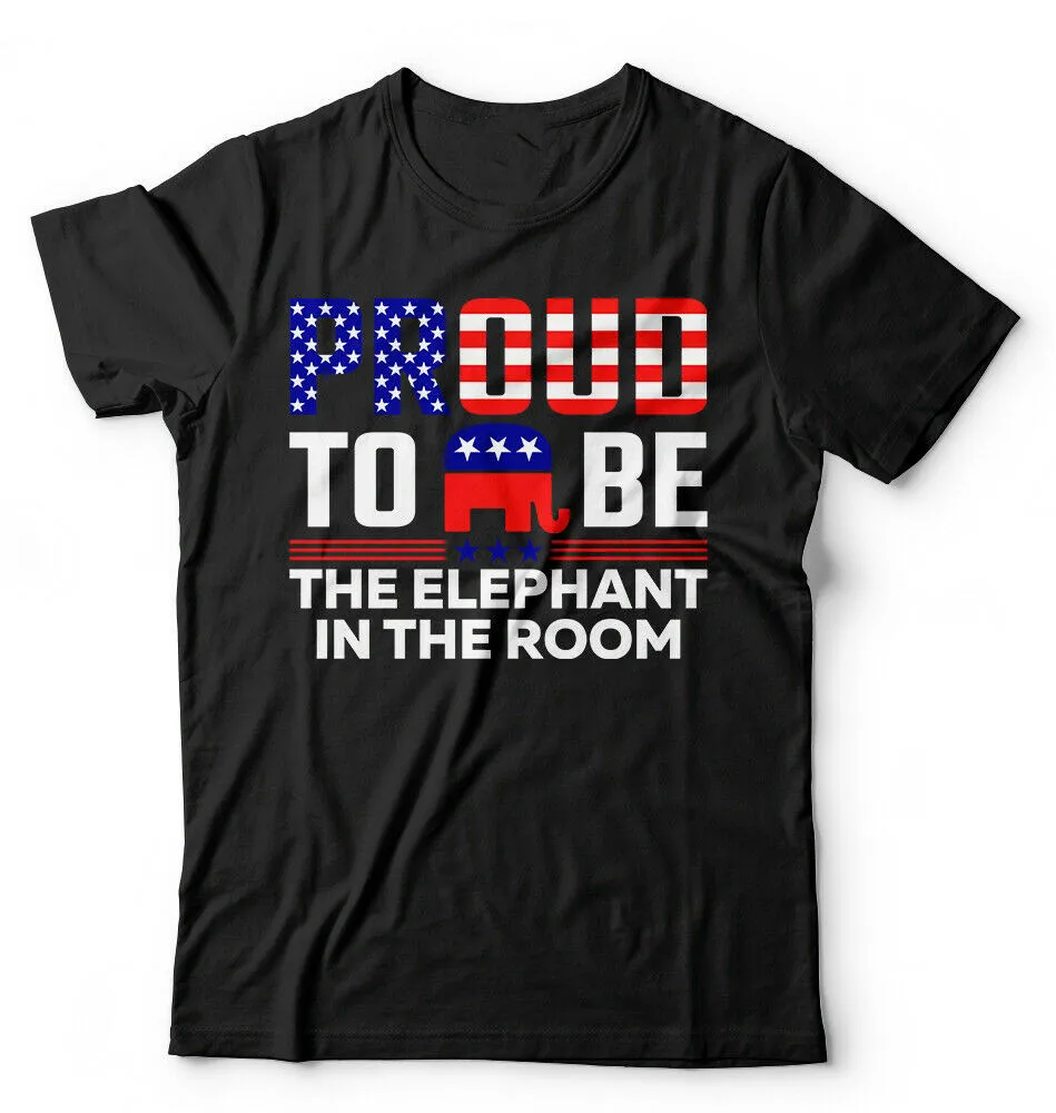 

Proud Republican Elephant . Trump 2020 Presidential Election Supporter T-Shirt. Summer Cotton Short Sleeve O-Neck Unisex T Shirt