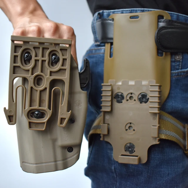 63 DO Pistol Holster Tactical Drop Leg Band Strap Holster Adapter for Glock  17/19 Hunting Airsoft Pistol Waist Belt QLS Platform - AliExpress