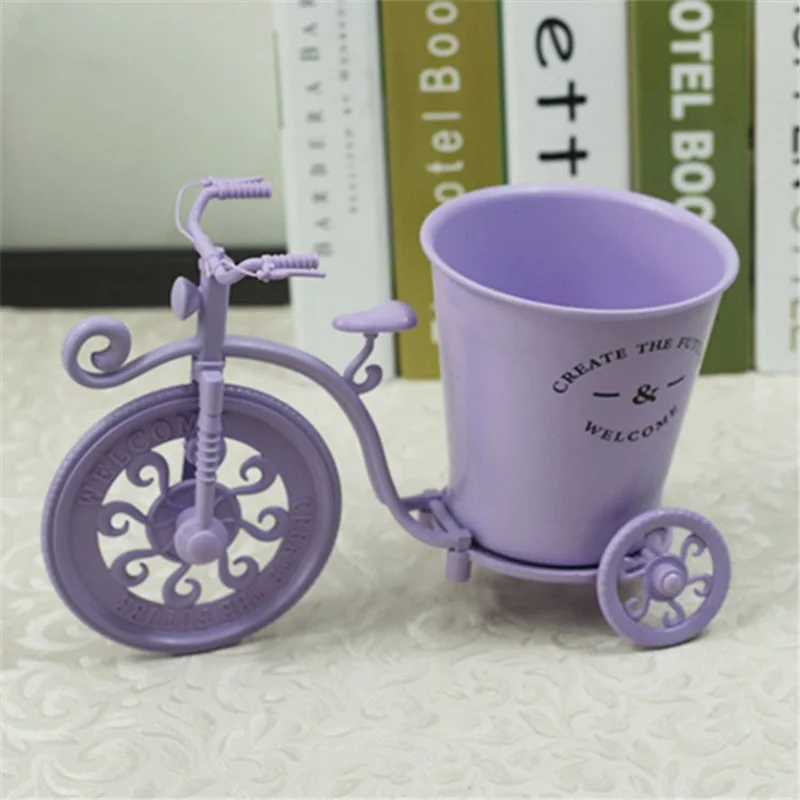 

Bicycle Miniature Model Home Decoration Ornaments Multicolor Pen Holder Storage Cup Desk Decor Figurines Detachable Sculpture
