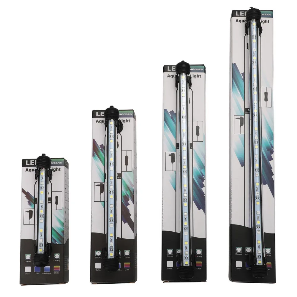 Аквариумный светодиодный светильник с европейской вилкой погружная