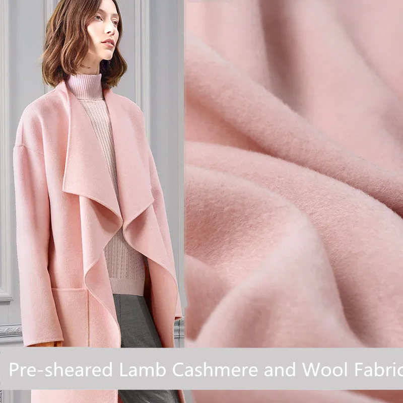 150x100 см/шт. Зимнее Новое Стильное шерстяное пальто из овечьей шерсти мягкая элегантная розовая Элегантная удобная шерстяная ткань