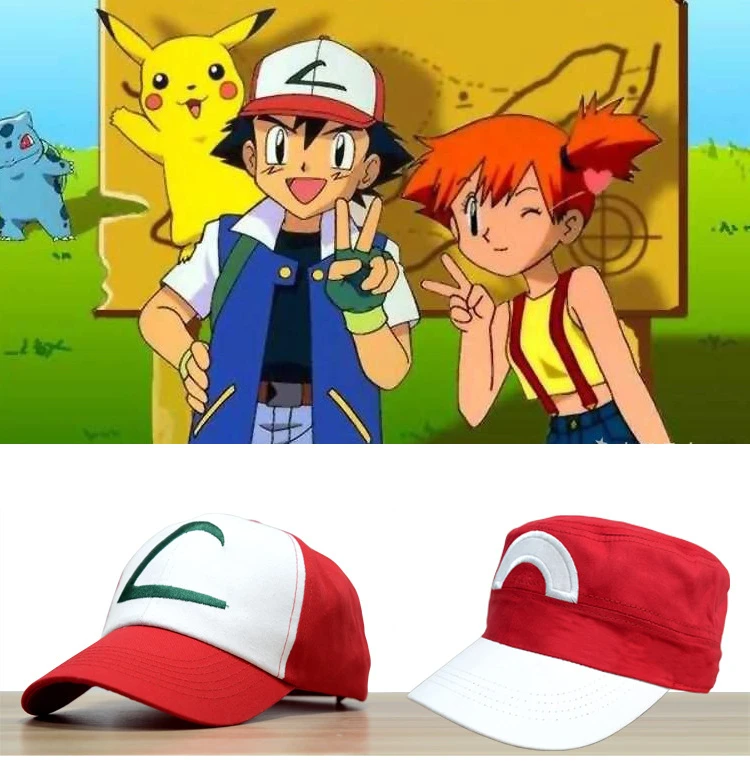 Аниме Покемон Пикачу Косплей шляпа Pocket Monster Ash Ketchum Demo шапки холст бейсбольная Кепка дети взрослый реквизит регулируемый