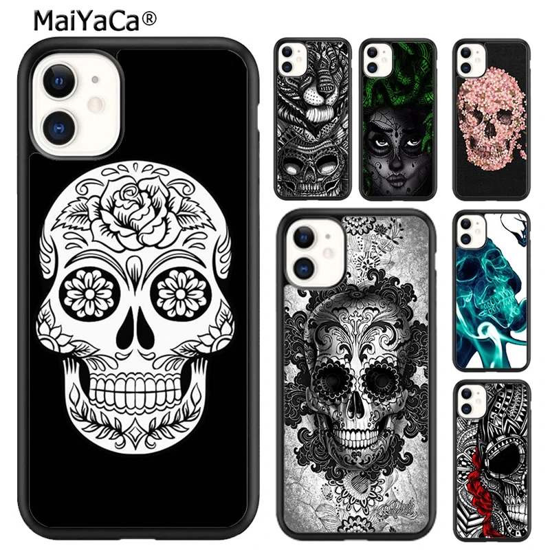 MaiYaCa Mexican Sugar Skull Phone Case Cover For iPhone 5s SE 6s 7 8 plus X XR XS 11 12 pro max Samsung Galaxy S8 S9 S10 shell | Мобильные