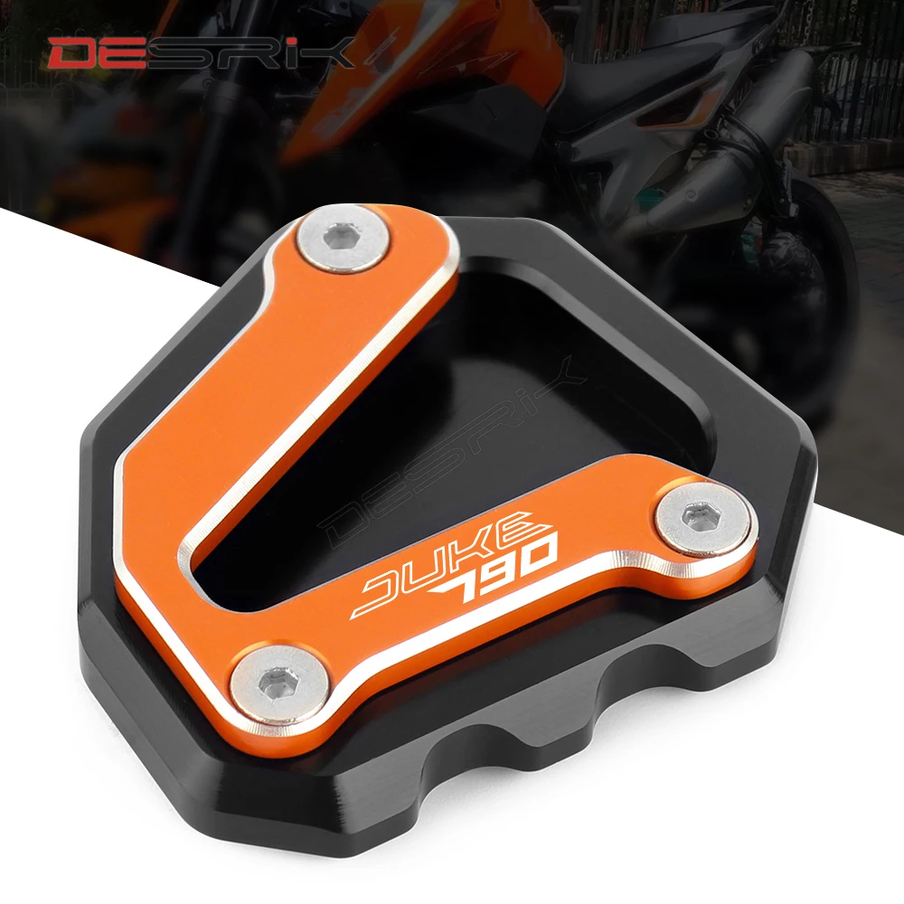 DESRIK For KTM Duke790 2018 2019 2020 Kickstand Side Stand Pad Motorcycle Foot Sidestand Enlarge