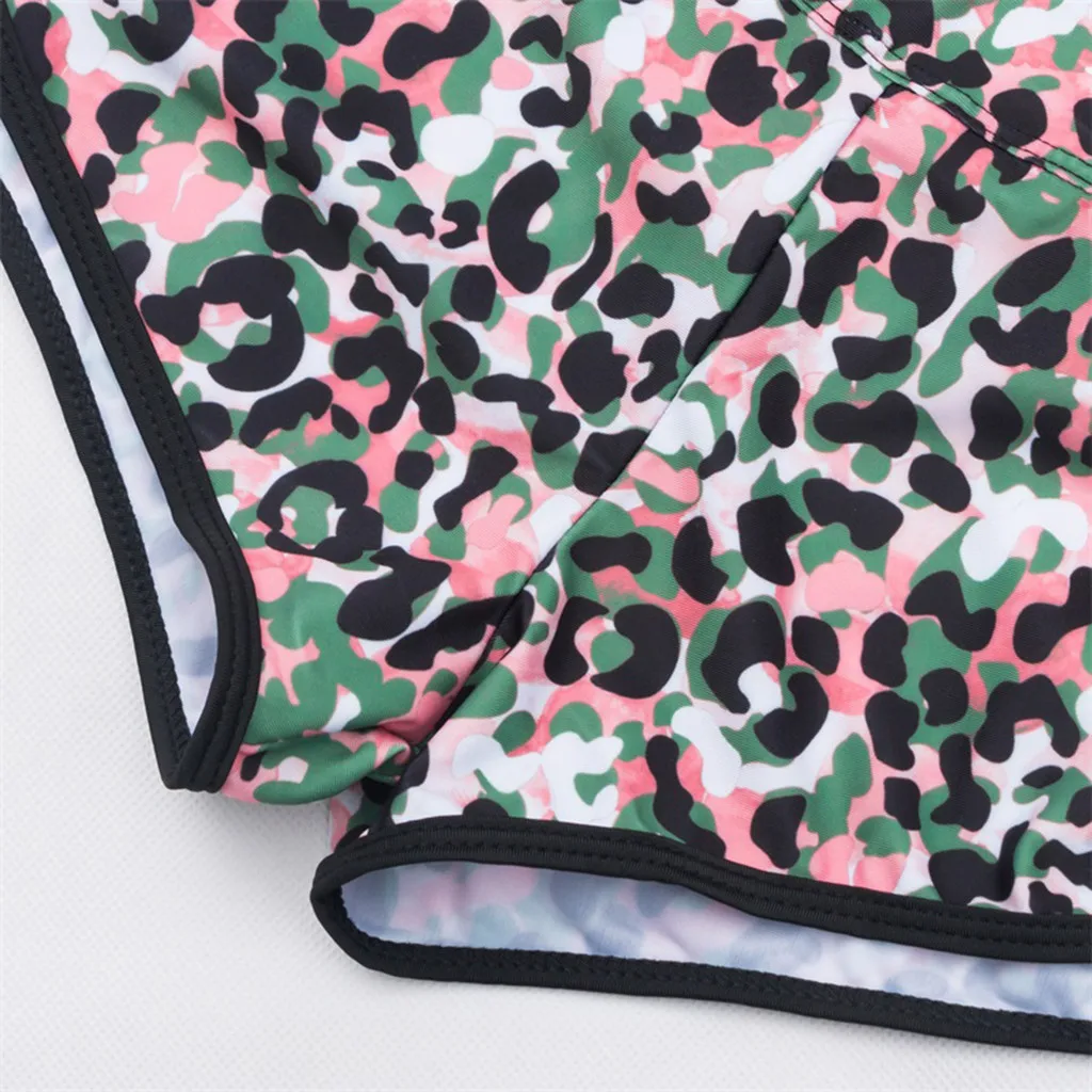 JAYCOSIN triangle split sexy bikini swimwear women summer camouflage print two-piece bikini fashion beach halter strap swimwear 