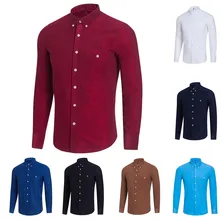 Модная Однотонная рубашка, деловые рубашки с длинным рукавом, деловые топы, официальная рубашка, M L XL XXL 3XL 4XL 5XL, розовый, белый, синий