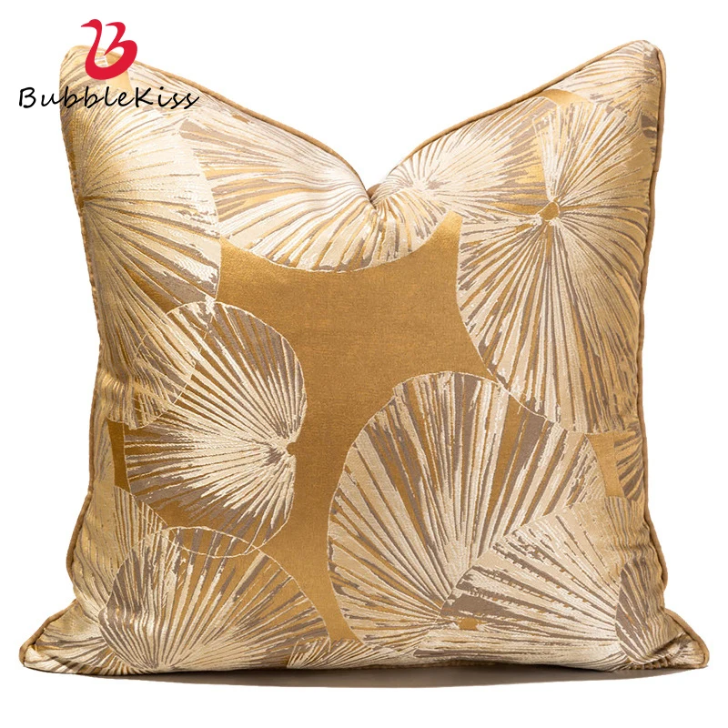 

Bubble Kiss Gold Embroidered Cushion Cover Nordic Style Home Party Decor Throw Pillow Cover High Quality Pillowcase for Bedroom
