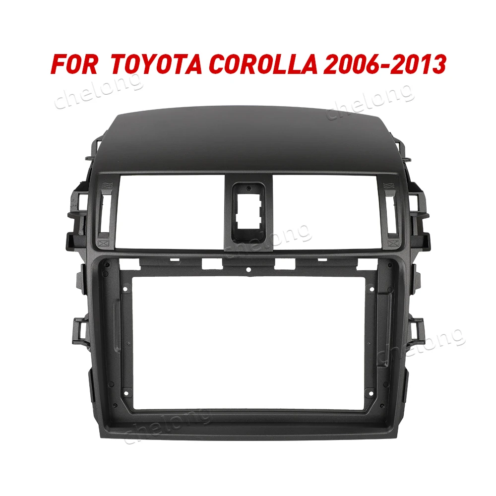 2Din рамка приборной панели автомобиля подходит для Toyota Corolla 2006-2013 автомобильный DVD gps приборная панель комплект монтажная рамка отделка рамка Fascias