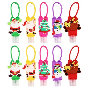 

10PCS Hand Sanitizer Bottle Protective Case 30ml Xmas Travel Container Case