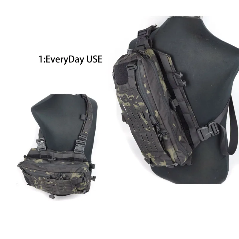 US $128.96 New Modular multifunctional Tactical Bag Tactical chest hanging Molle Multi backpack Tactical Chest Hanger Shoulder Bag