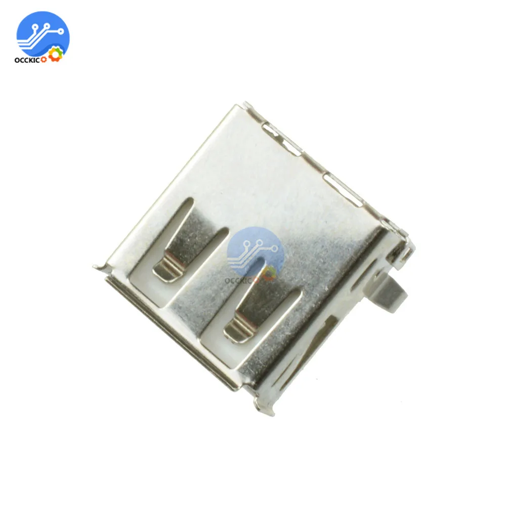 10 шт. G52 USB 2 0 4Pin A Тип гнездовой разъем фута 90 градусов для передачи данных Зарядка