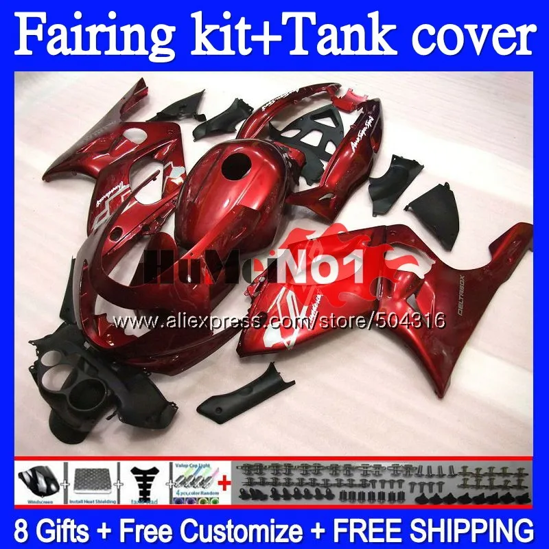 YZF-600R для YAMAHA YZF 600R 1996 1997 1998 1999 2000 2001 темно-красный 38MC. 73 YZF600R Thundercat 96 97 98 99 00 01 02 обтекатели