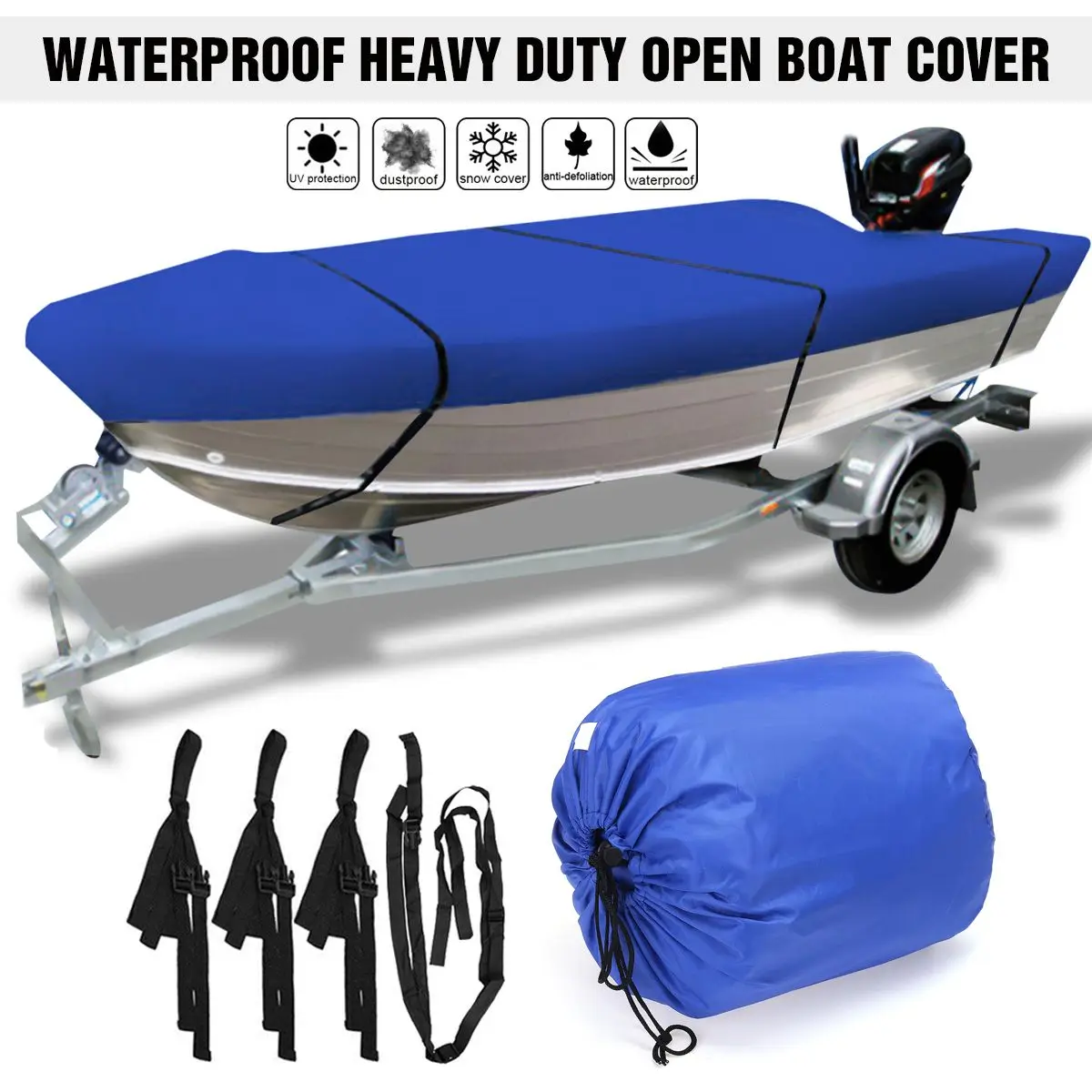 3545mWaterproofBoatCoverWinterSnowCover210DSunshade