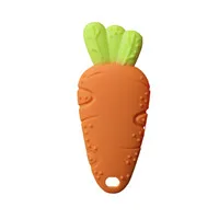 Infant Molars Teethers Cute Carrot Teether Silicone BPA Free Toothbrush Training Chew Toy Baby Training Tool for Dental Care - Цвет: Orange