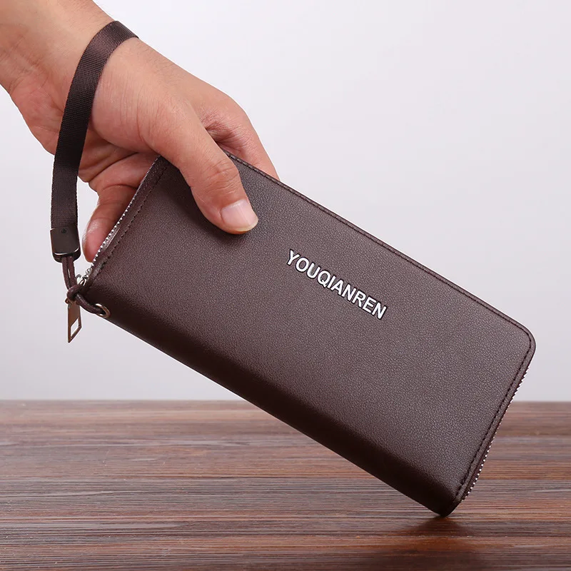 

new Men Wallets Classic Long Style Card Holder Male Purse Quality Zipper Large Capacity Big Brand Luxury Wallet For Men