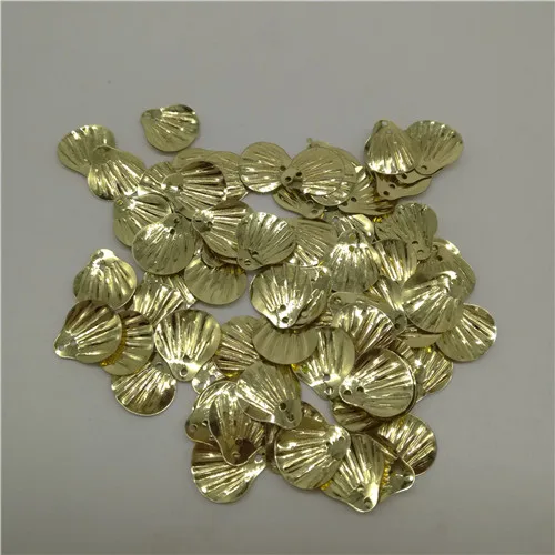 light gold Пайетки 13 мм Морская раковина ПВХ свободные блестки для шитья украшения фурнитура для свадьбы ручной работы Женская одежда Аксессуары для платья - Цвет: light gold