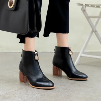 

Oversized boots women shoes ankle boots for women ladies boots shoes woman winter Water drill decorated rear zipper