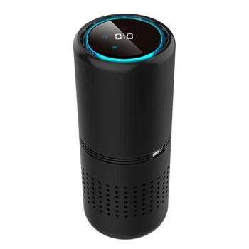 

Anion Air Purifier with HEPA Filter 3-Layer Purification Infrared Sensor Speed Adjustment Anion Air Cleaner for Car Home Office